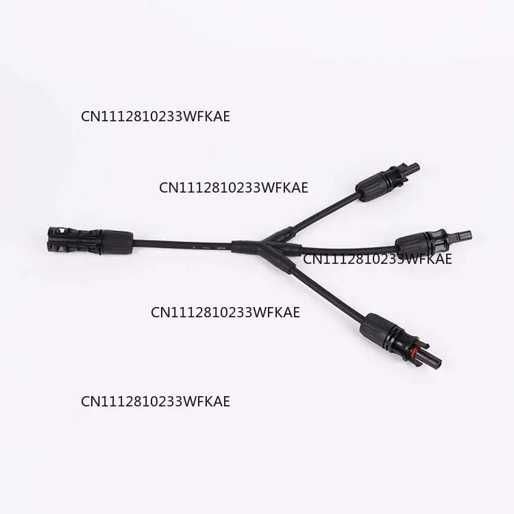 Photovoltaic connector Y-type tee MC4 compatible, waterproof and flame retardant photovoltaic cable one out two Y3 1000V 30A