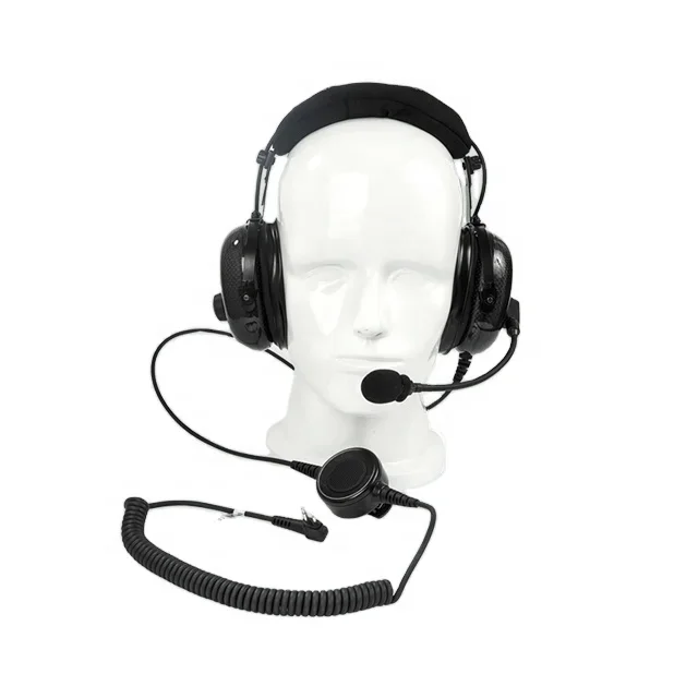 Pilot Communications Aviation Headset Microphone Noise Cancelling Wired Waterproof Headband 6.3mm+5.3mm