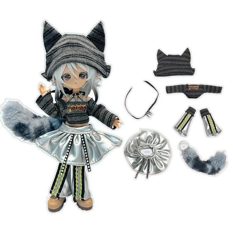 Doll's Clothes Suitable for OB11 Set YMY-GSC 1/8,1/12 BJD Dress Change 16-17cm Doll Toy Accessories(No doll)