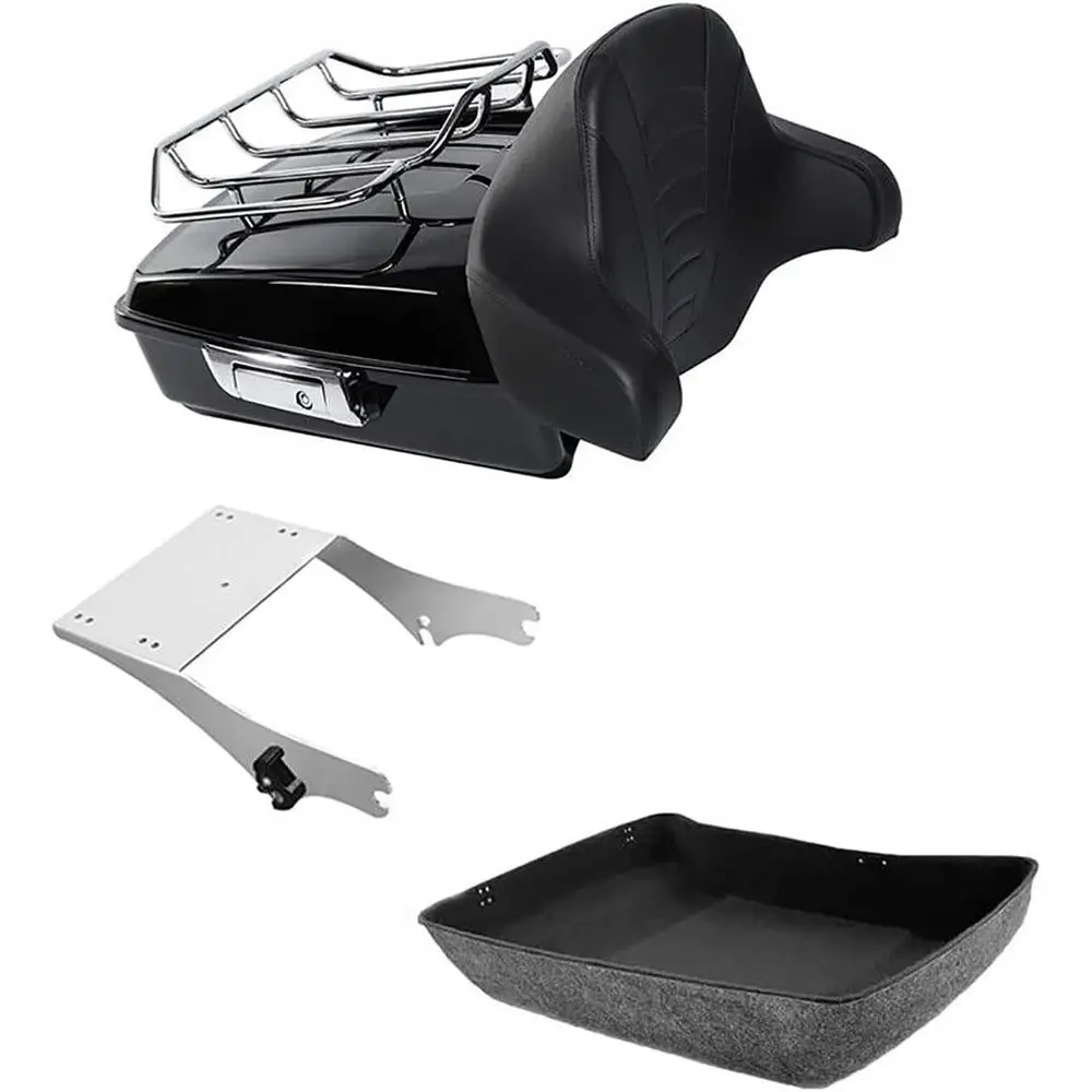 

Universal Touring Backrest Luggage Rack for 1997-2008 Harley Road King, Road Street, and Electra Glide Models