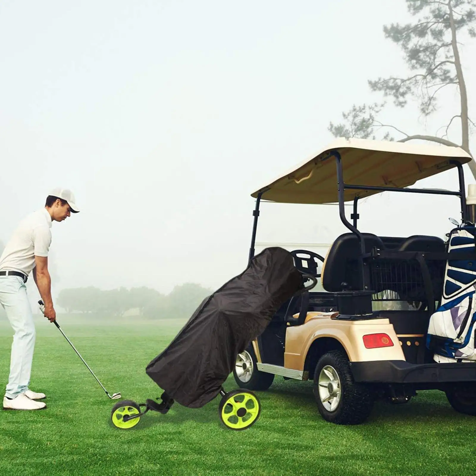 

Outdoor Golf Bags Rain Protection Cover Universal Fit Dustproof Hood for Golf Cart Bag Travel