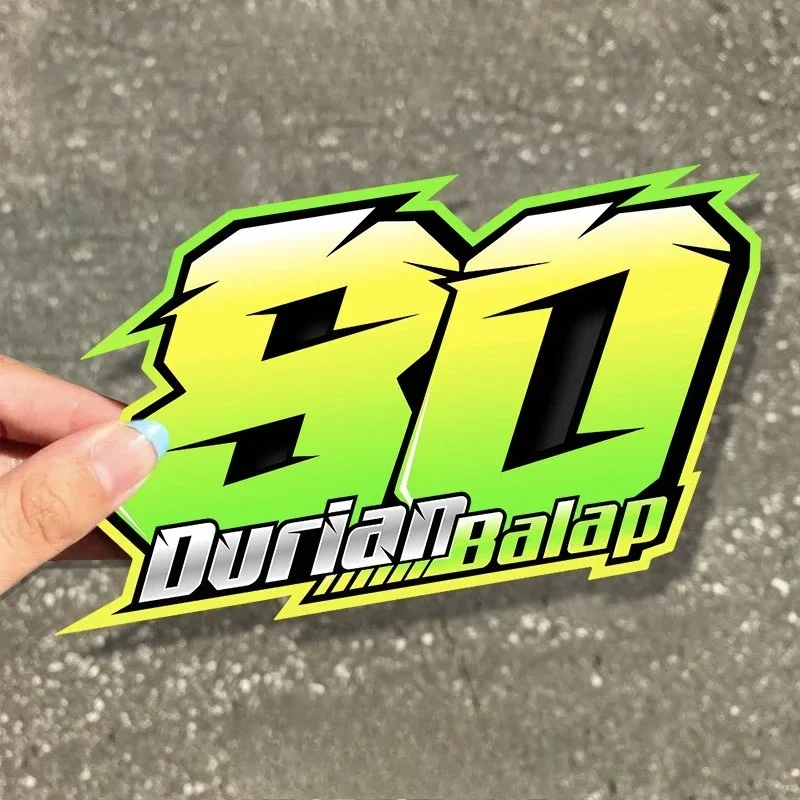 Racing Number 80 Waterproof Vinyl Decal Sticker For Motorcycle  Fuel Tank Fender Helmet Fairing Car Bumper Window Decor