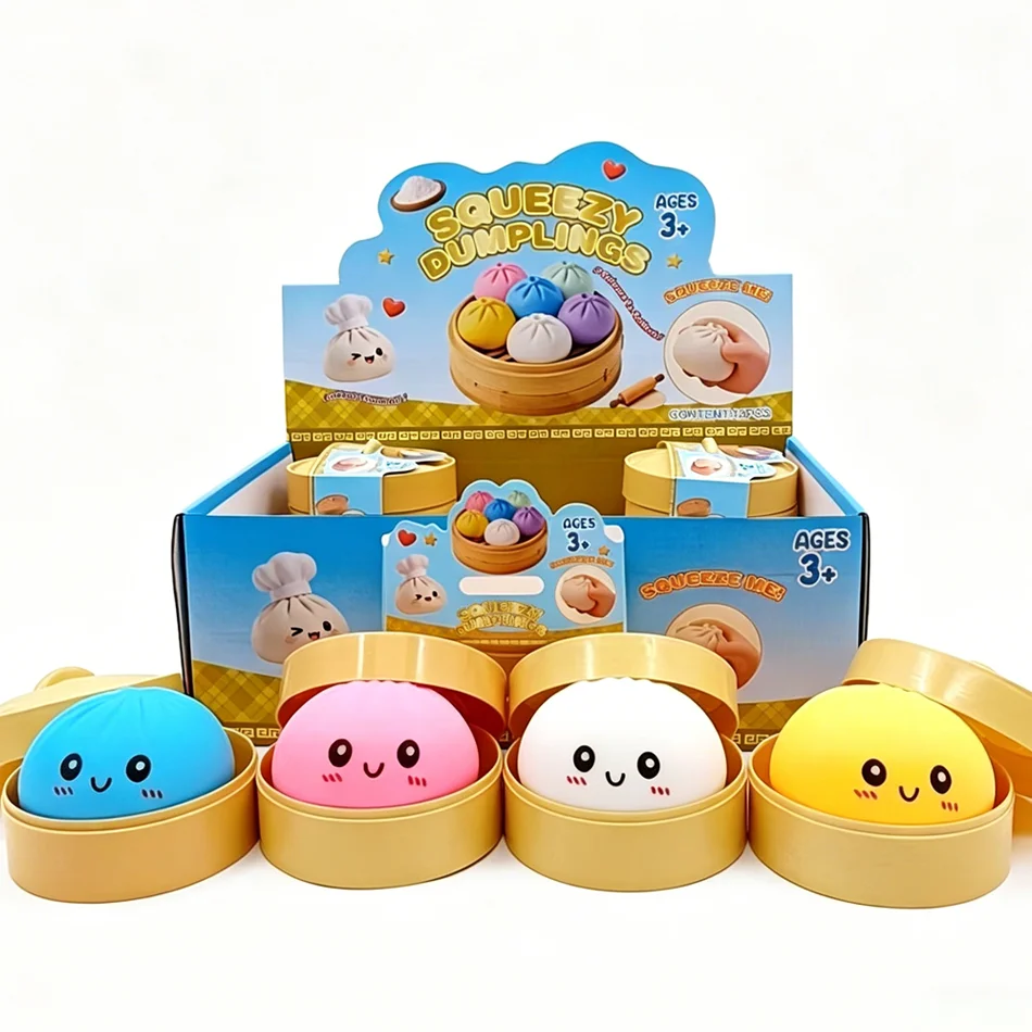 Colorful Dumpling Squishes Stress Balls Fidget Sensory Toys  Antistress Enhance Happy Reusable Rebound Squeeze Reliever Toy