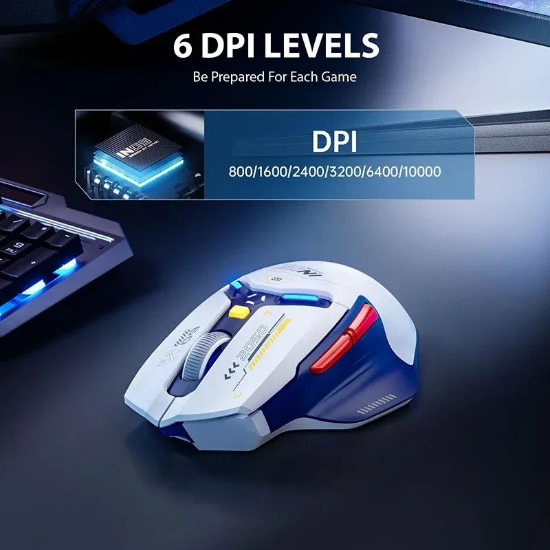 INPHIC IN9 Wireless Bluetooth Gaming Mouse tre modalità ergonomico Macro RGB PUBG/LOL/CSGO Desktop Notebook universale 10000DPI