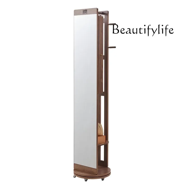 R Floor-to-ceiling Coat Rack With Mirror Integrated Multi-functional Shelf Bedroom Home Full Body Fitting