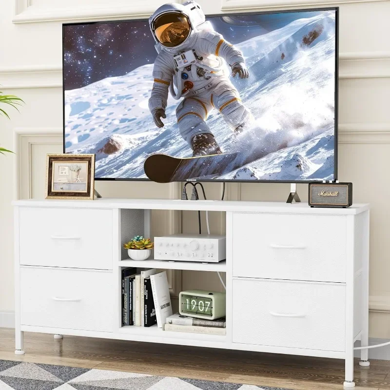 

Wide Dressers & Chests of Drawers with Charging Station & 4 Drawers Storage