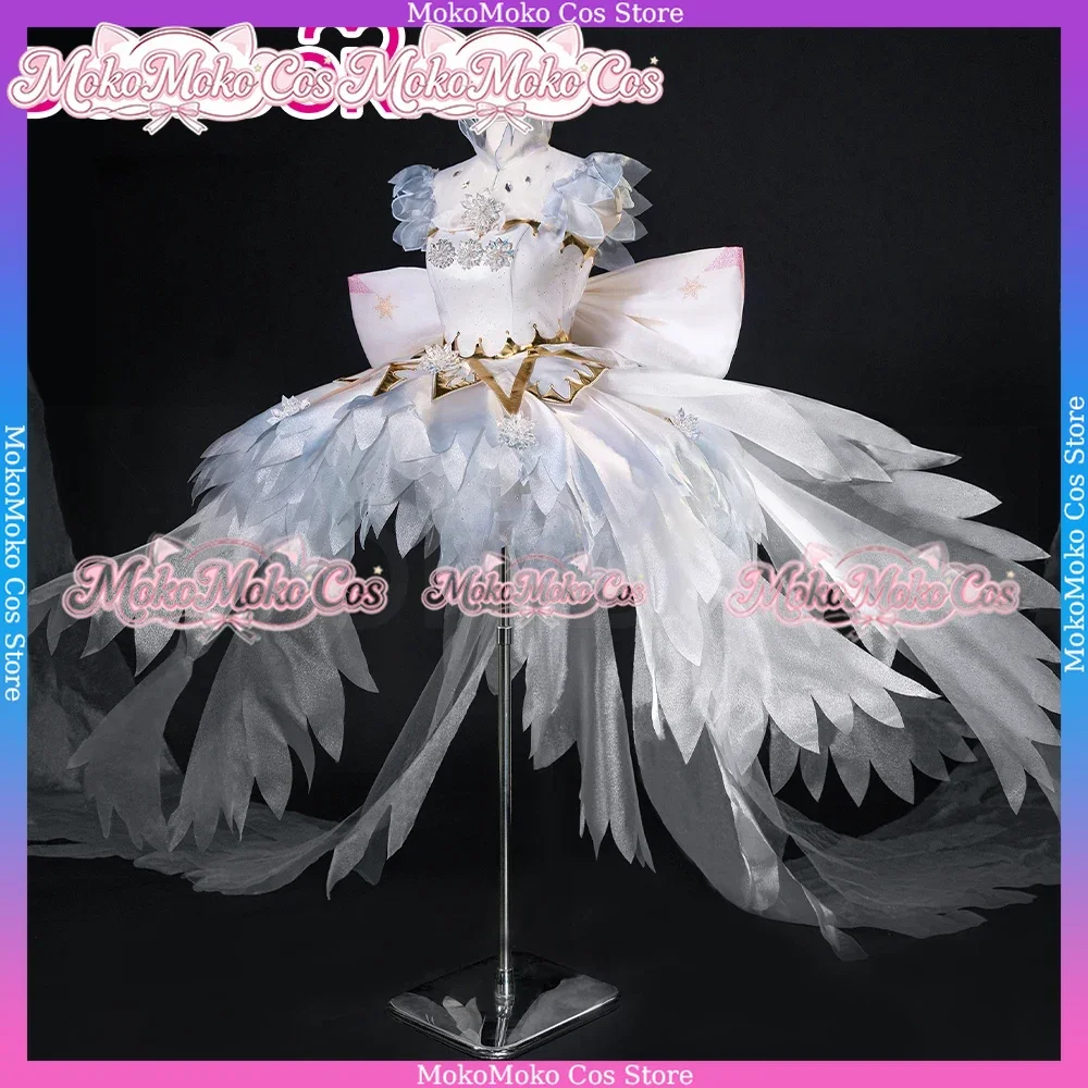 Kinomoto Cosplay Costume Anime Card Captor Women Dress Snow Angel Halloween Carnival Stage Performance Halloween Party Costume