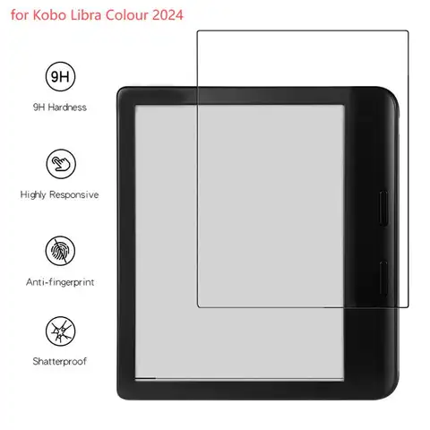 Kobo Libra Color 2024 용 강화 유리 화면 보호기 방폭형 전자 리더 화면 보호 필름 액세서리