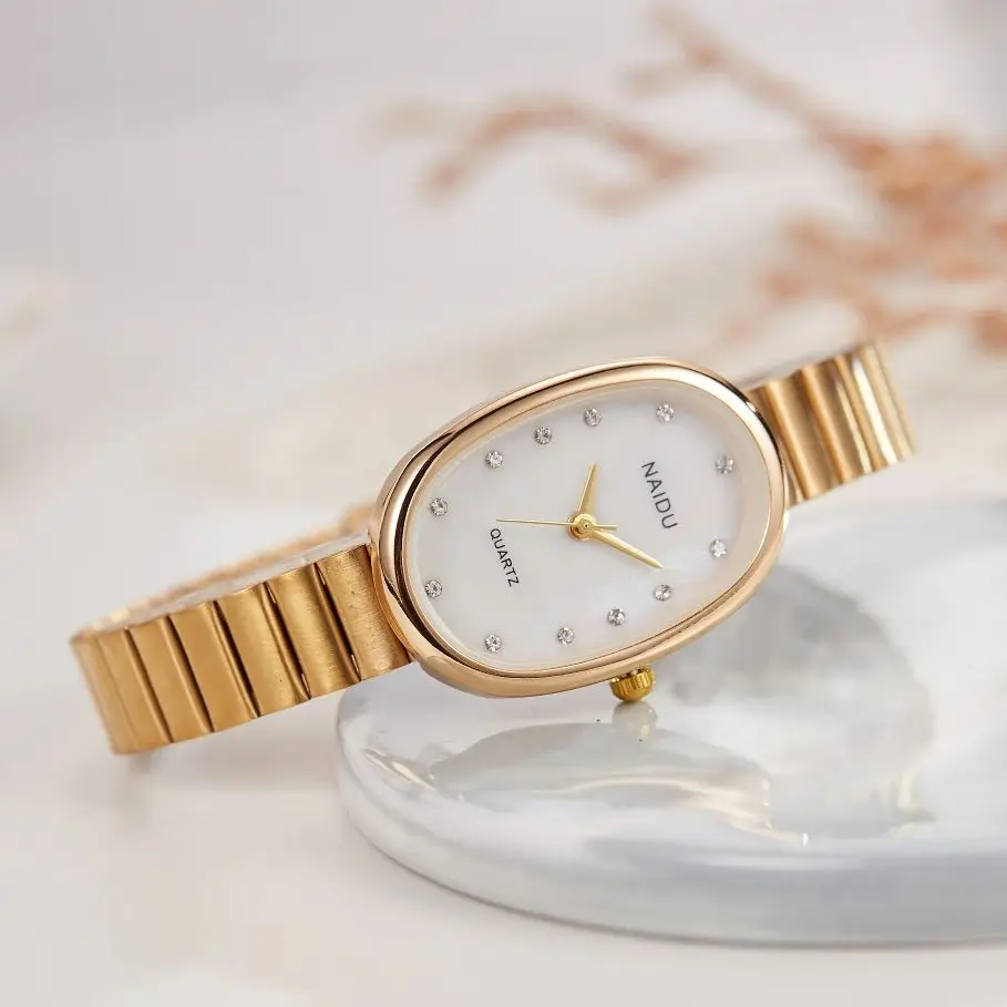 New Fashion Women's Wristwatch Simple Elegant Casual Gifts Business Ladies Watches Classic Gold White Steel Strip Woman Watch