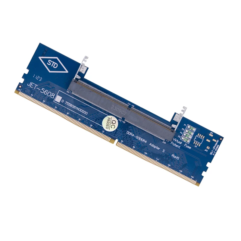 Blue DDR4 SODIMM to DIMM Adapter DDR4 Laptop to Desktop Memory Adapter Card Riser Laptop SO-DIMM to PC DIMM Memory RAM Connector