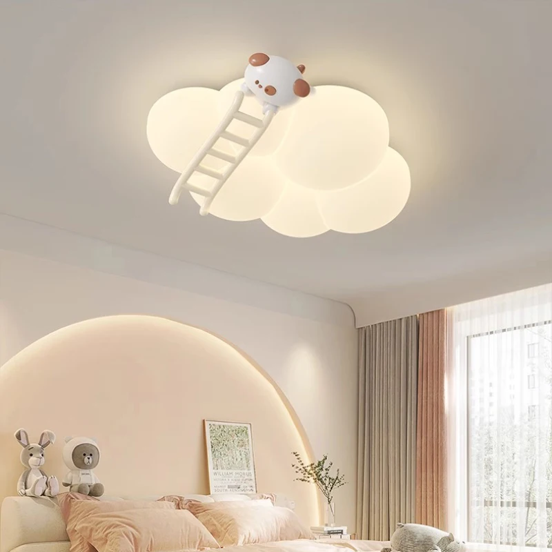 

White Cloud Lamp Romantic Children's Room Ceiling Lights Mini Astronaut Kitten Puppy LED Nursery Boy Girl Bedroom Ceiling Lamps