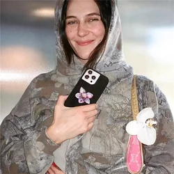 Wildflower 3D Cute Ins Orchid Flowers Anti Fall Phone Case For iPhone 12 15 Pro 14 13 16 Pro Max 17Pro Max Plus WF Cartoon Cover
