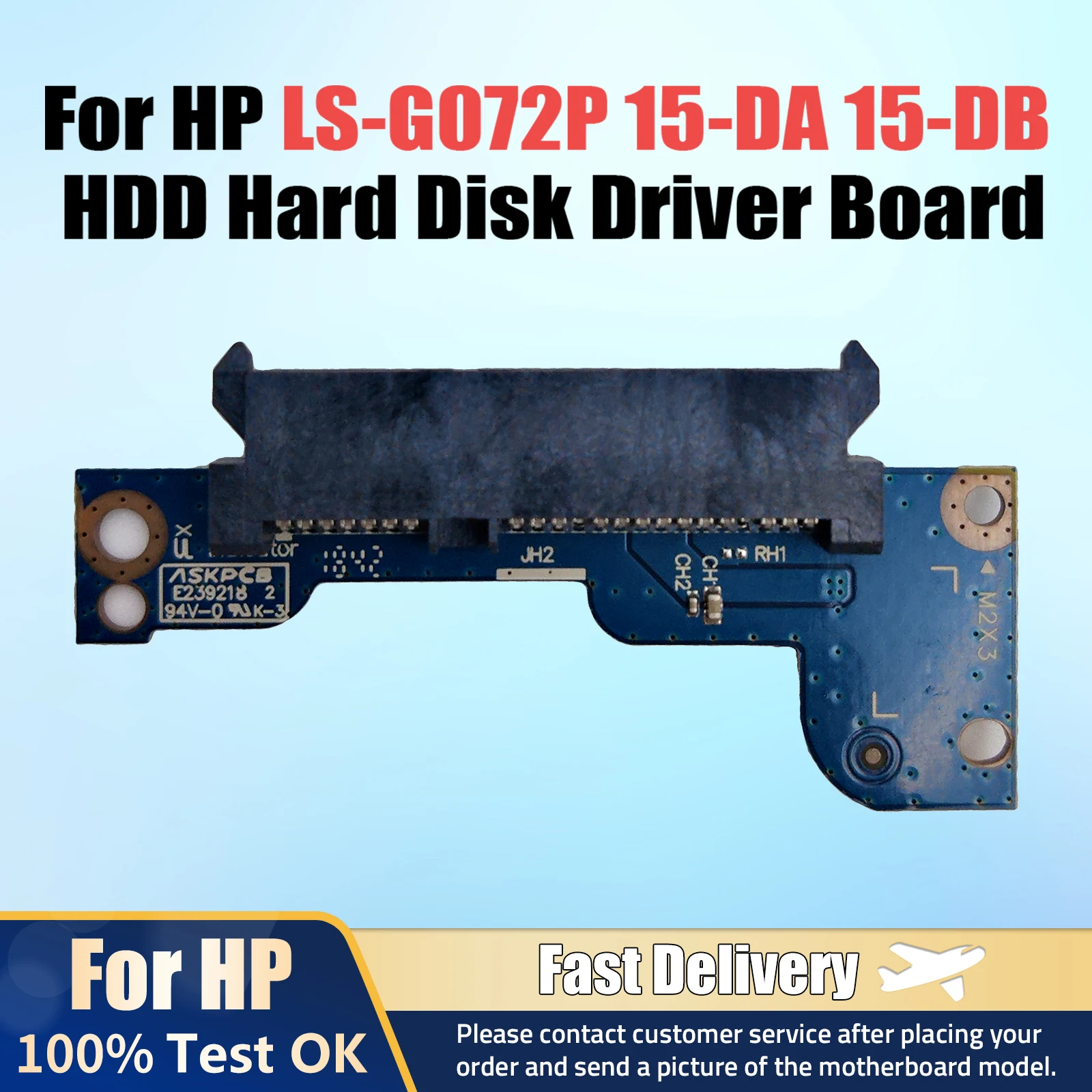 

EPK52 LS-G072P NBX0002CB00 For HP 250 255 G7 15-DA 15-DB HDD Hard Disk Driver Board with Cable 100% Tested