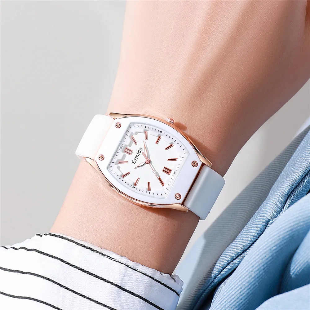 2024 Neuankömmling Mode Quarzuhren für Frauen Damen Mädchen Geschenk Uhr Süßigkeiten Farbe Silikon band Armbanduhr relojes feminin0