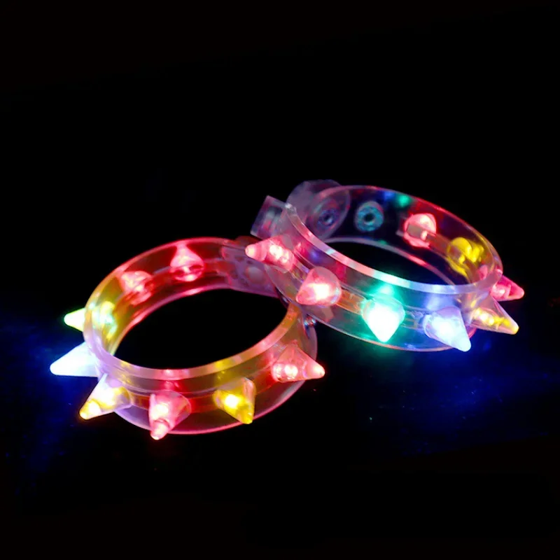 Bracelet lumineux à LED multicolore pour garçons et filles, idéal pour les fêtes lumineuses et les festivals, adultes, 2 pièces