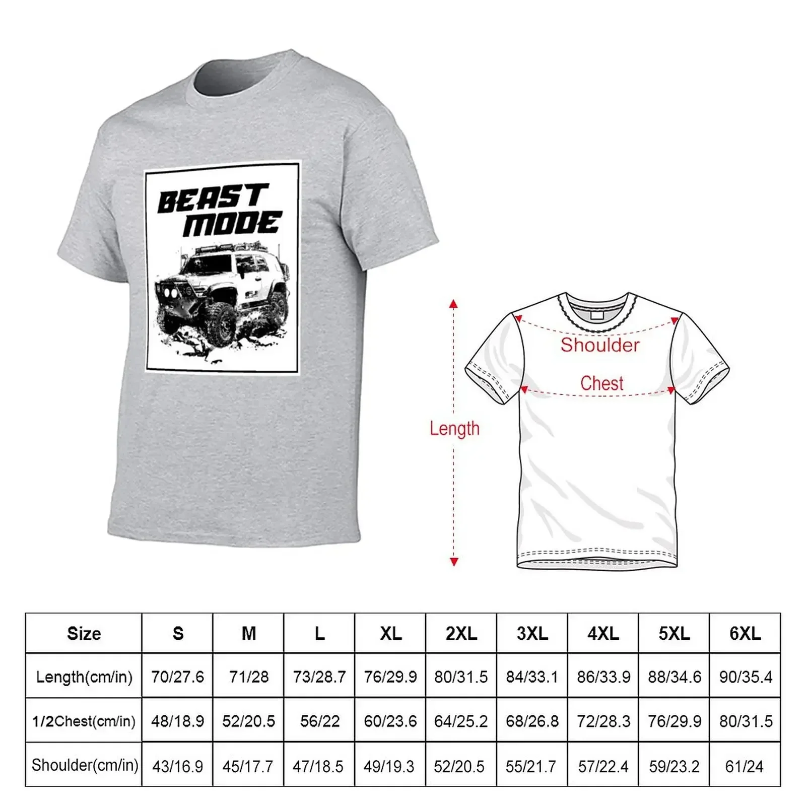 FJ Cruiser Beast Mode T-Shirt basketball graphic tees tops shirts graphic t shirts for men graphic