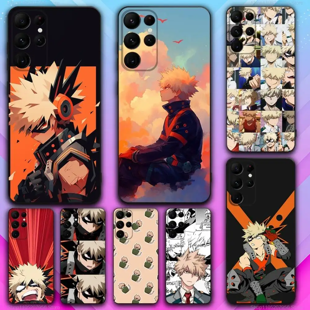 

My Hero B-Bakugo Anime Phone Case For Samsung S30,S25,S24,S23,S22,S21,S20,Fe,Lite,5G,Ultra,Plus Black Cover