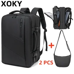 XOKY 2PCS Business Travel Backpack 15.6 Inches 40L With USB Charging Large Capacity Waterproof Travel Backpack 2101