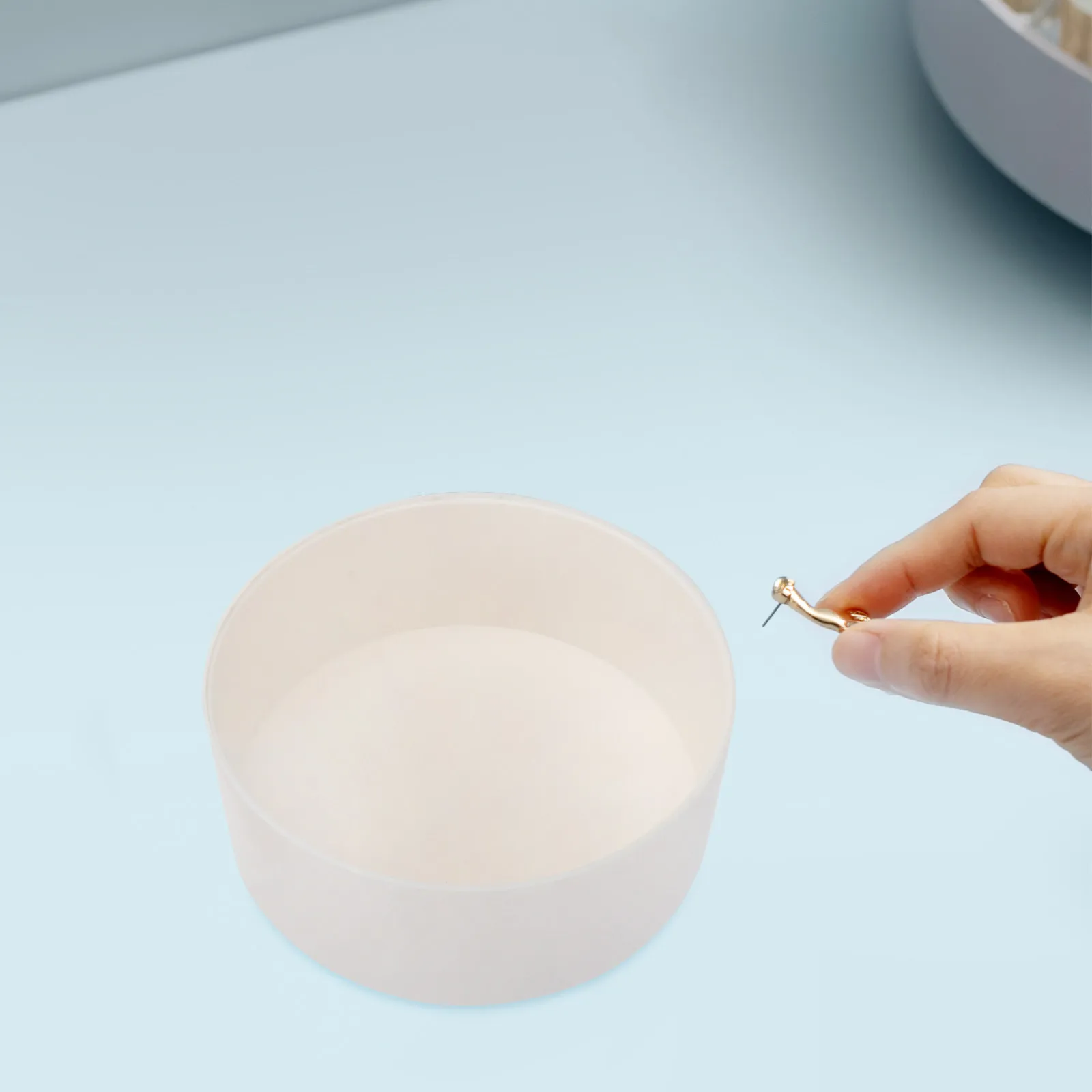 

Шкатулка для украшений с бамбуковой крышкой, многослойная, штабелируемая, для хранения колец и серег, компактная, экономит место, 1 шт.