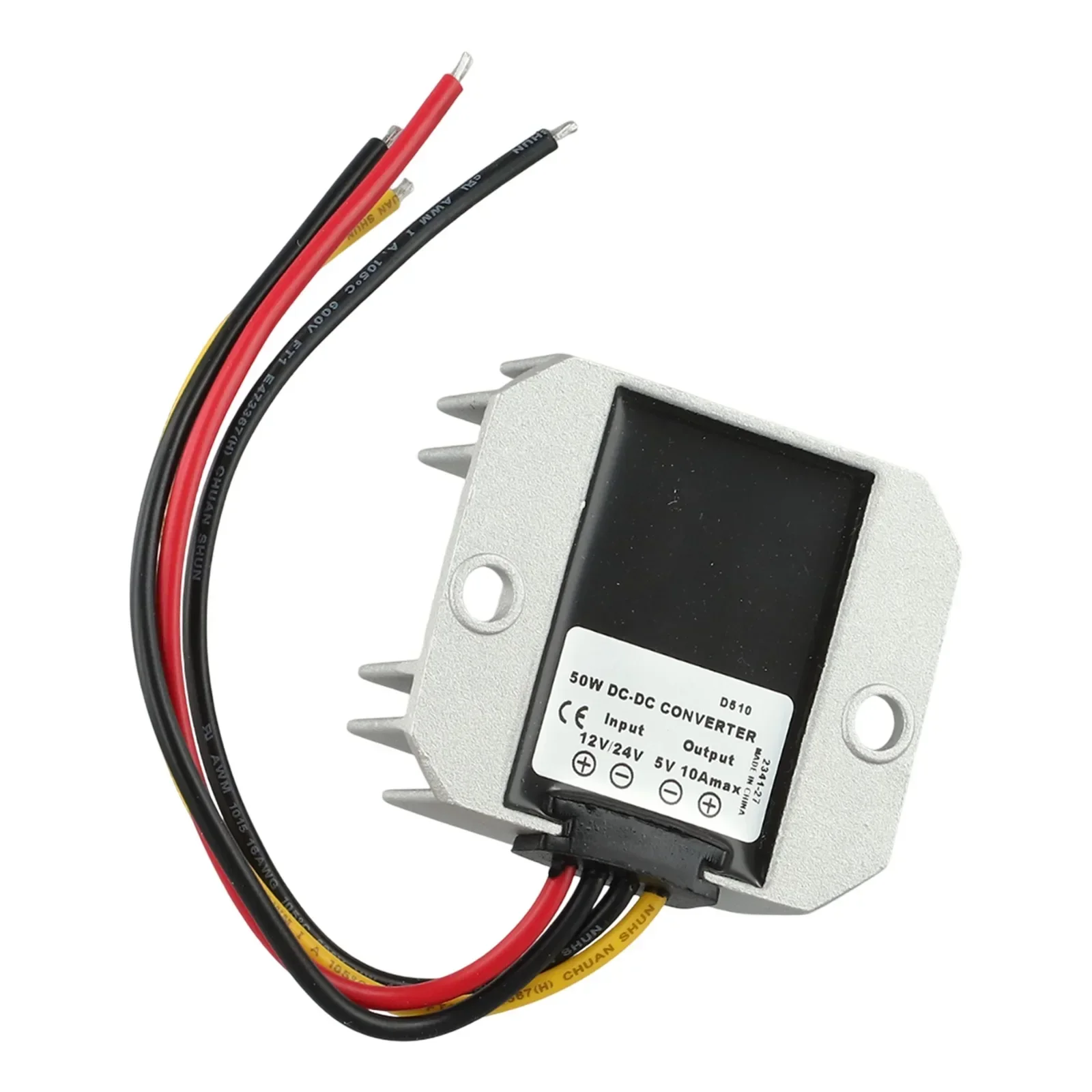 Robust Power Converter Regulator For 12V/24V Input Converts To 5V DC Output At 10A Waterproof And Shockproof Design