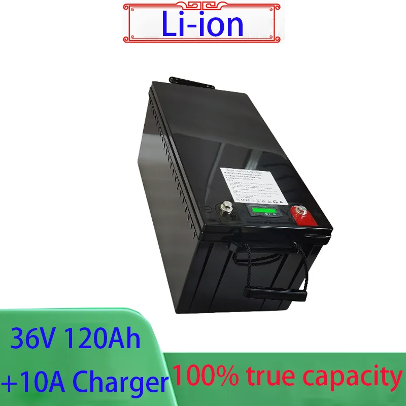 

waterproof 36v 120ah lithium ion battery 100A BMS li ion for 3500W 1500w inverter scooter golf cart ATV RV +10A charger