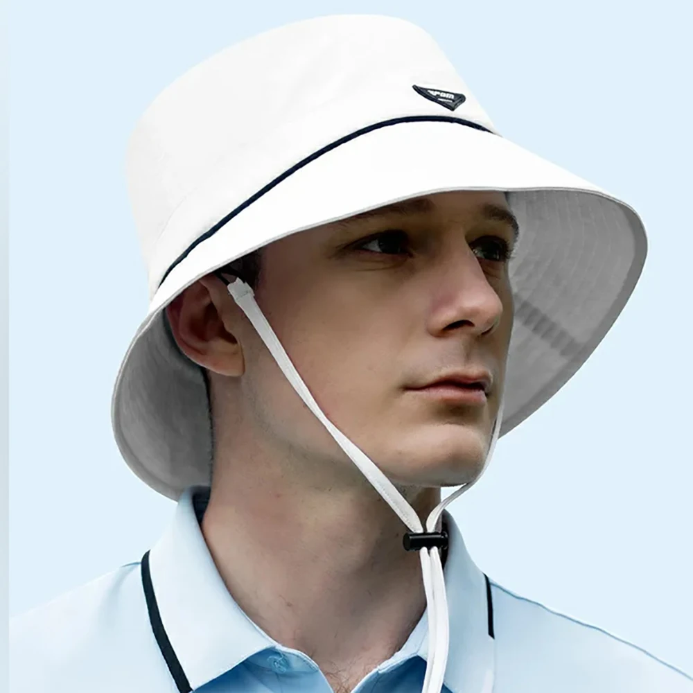 PGM Summer Men Golf Hat Adjustable Windproof Rope Cap Waist Sweat-absorbing Band Sunscreen Fisherman Cap MZ062