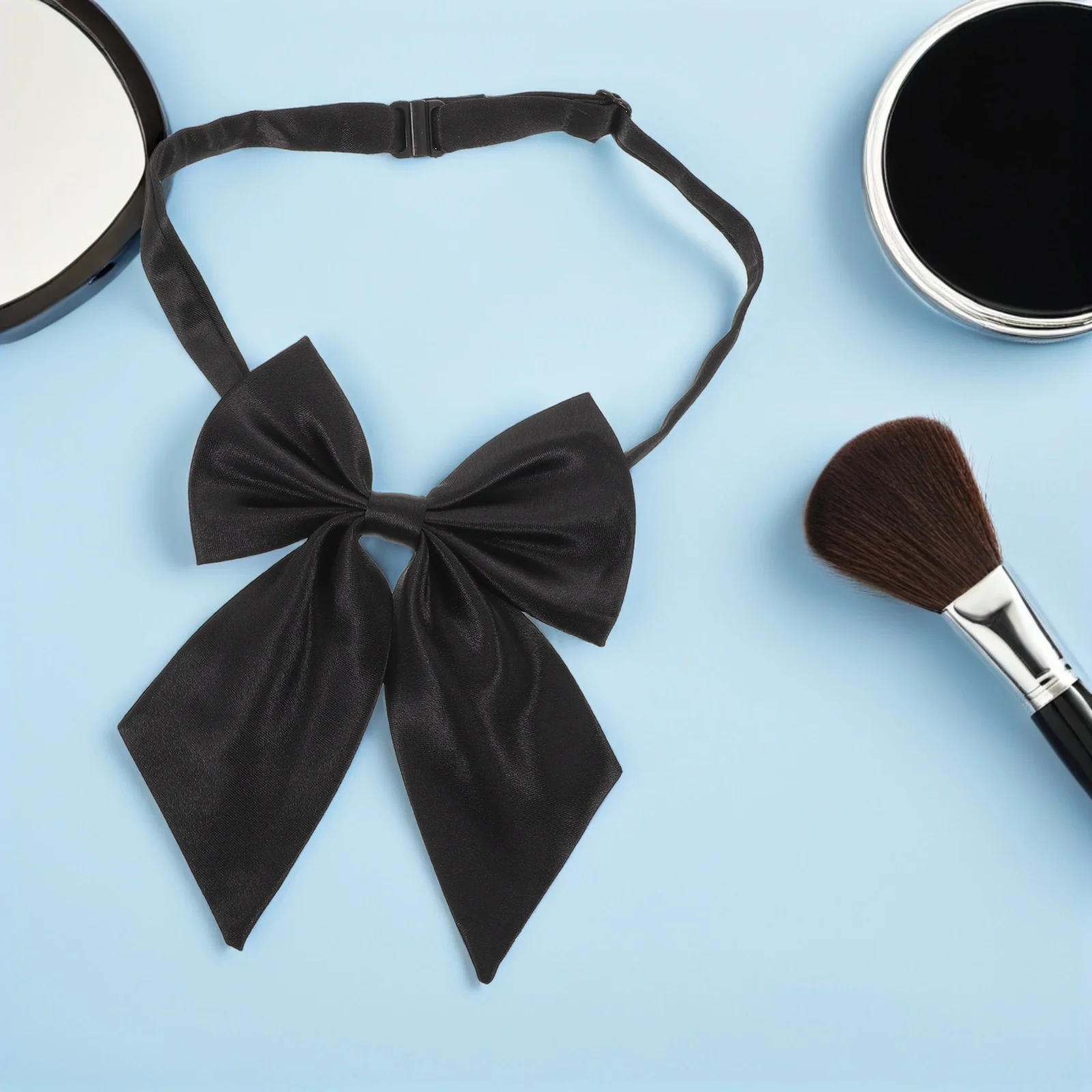 

2 PCS Black Bowtie Women Adjustable Ladies Neck Female Costume Accessory Bowknot Neckwear Necktie for Women Bowtie Costume