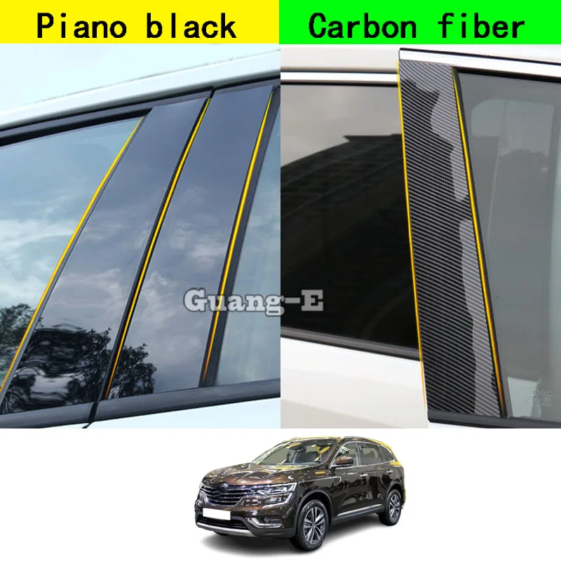 

Car PC Material Pillar Post Cover Door Trim Window Molding Stickers Plate Accessories Decoration For Renault Koleos 2009-2016