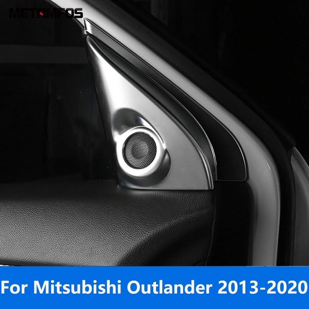 For Mitsubishi Outlander 2013-2019 2020 Carbon Fiber Front Window A Pillar Stereo Sound Audio Speaker Trim Interior Accessories
