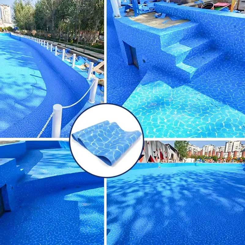 Hailanbao Customized Easy Install 1.5mm Thick PVC Swimming Pool Liner 25m/roll 2m Width Above Ground Pool Edge Liner Spare