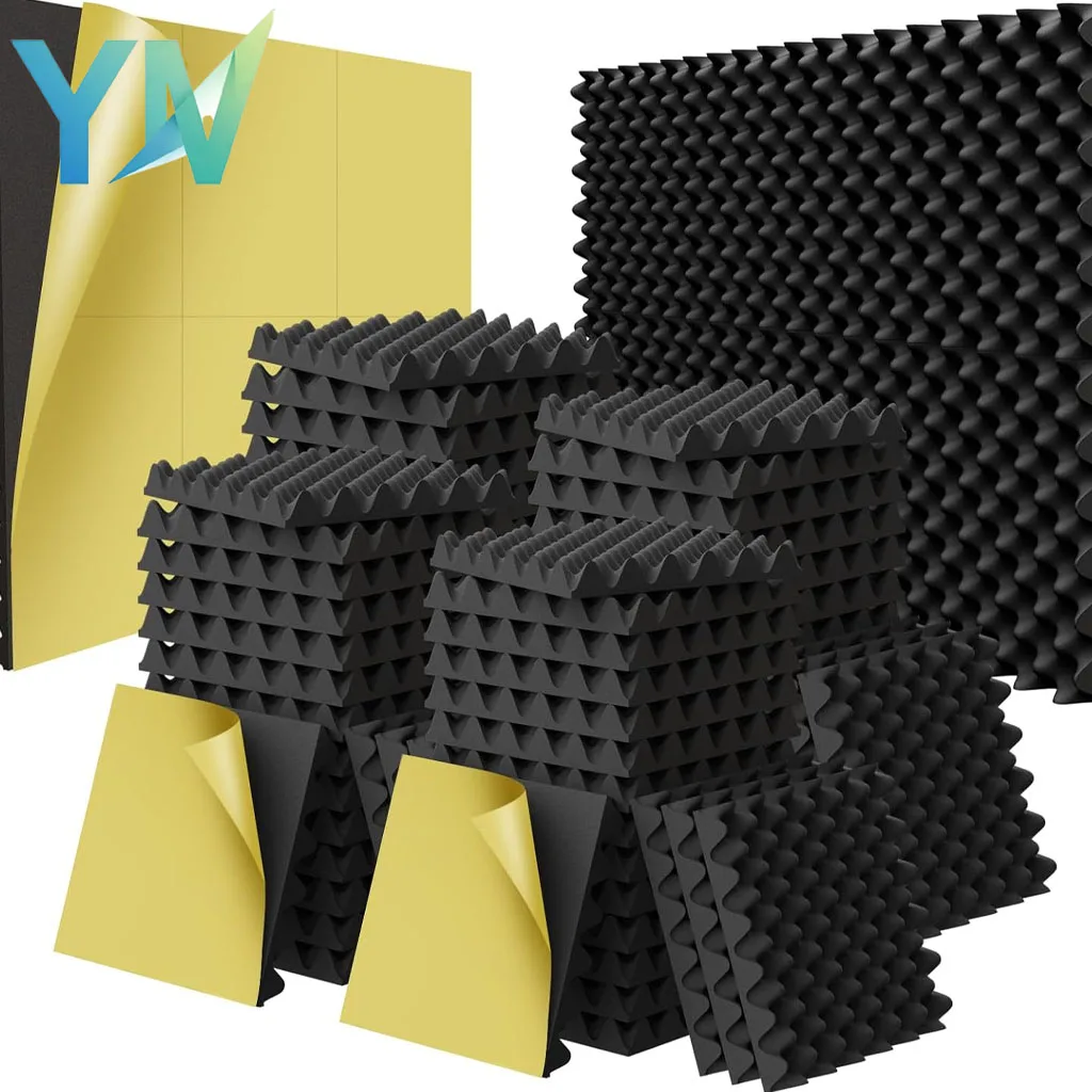 12PCS Fire Resistant Acoustic Foam Panels High Density Egg C