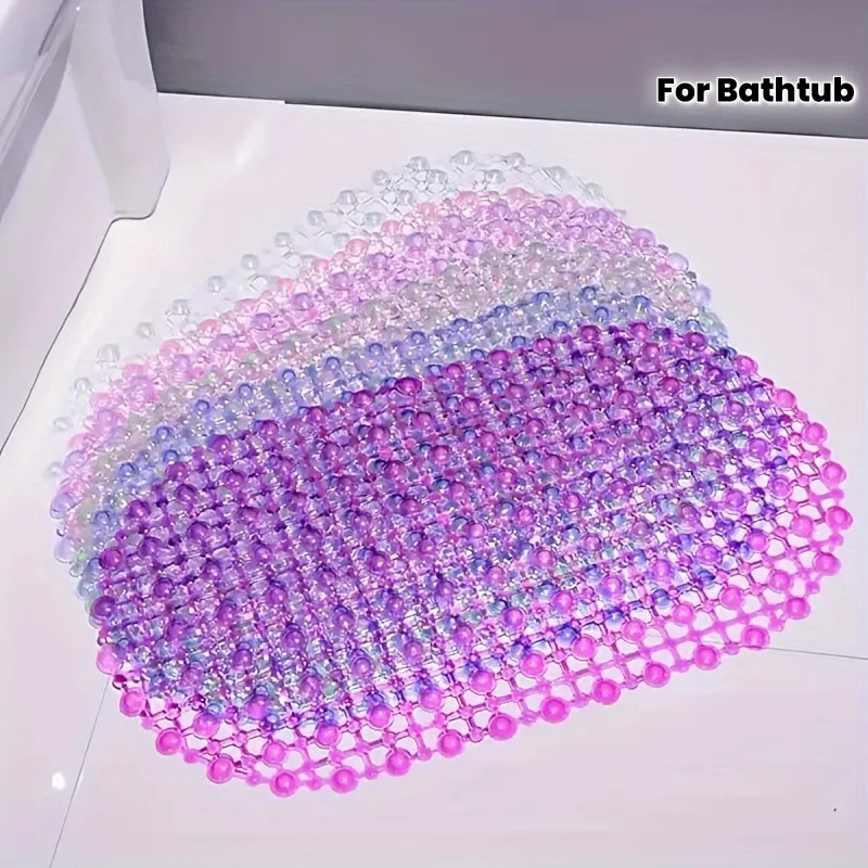 1pc Non-Slip Suction Cup Bathtub Mat Bathroom Non-Slip Mat - Compact And Durable Bathroom Safety Non-Slip Floor Mat