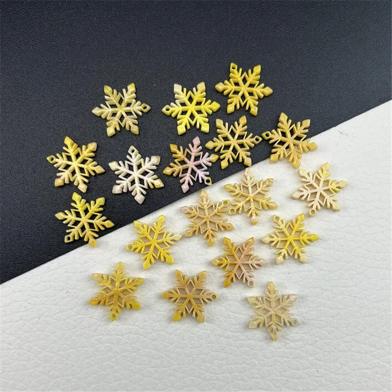 10Pcs/Lot New Resin White Snow Flower Charm Connectors For Diy Hat Gloves Christmas Tree Ornament Hair Jewelry Making Acessories