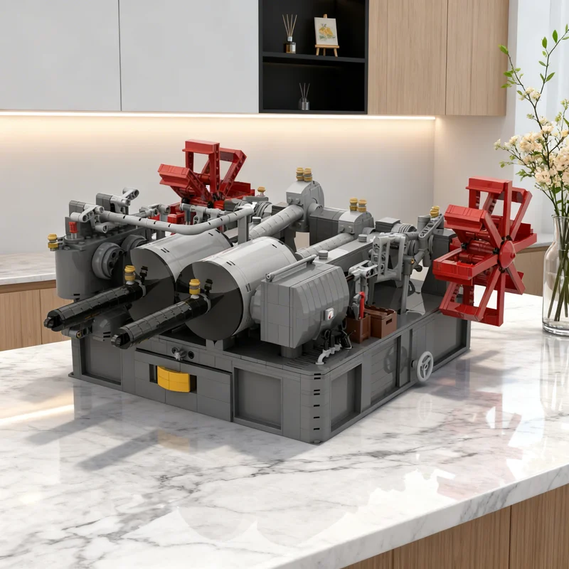 

2191 деталь MOC Паровая машина Sulzer Fre Res, техническая модель, конструктор, креативный подарок, декор для демонстрации, сборка, премиум-класс, для взрослых