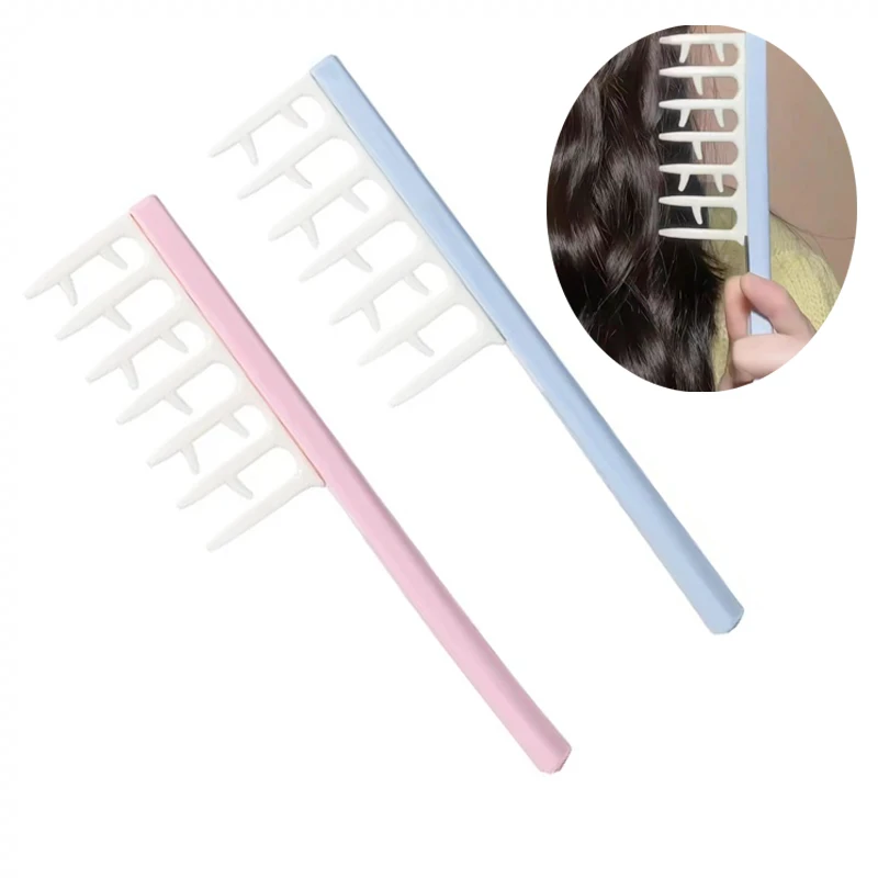 Hair Styling Curly Fluffy Brush Comb Salon Scalp Massage Z Shape Combing Brush …