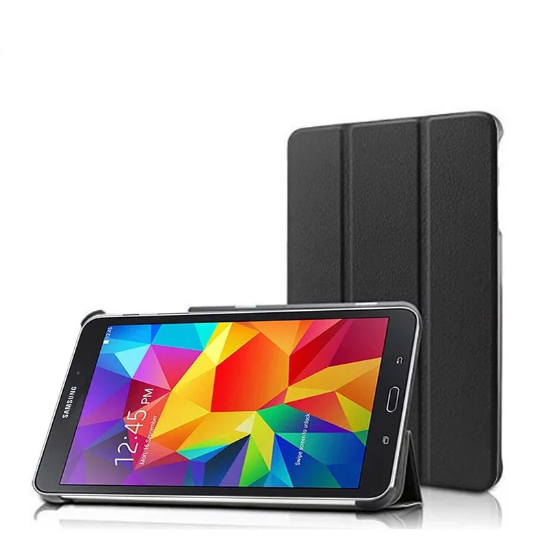 

Подходит для Samsung Galaxy Tab 4 8,0 SM-T330/T331c плоский кожаный чехол с тройной защитной крышкой