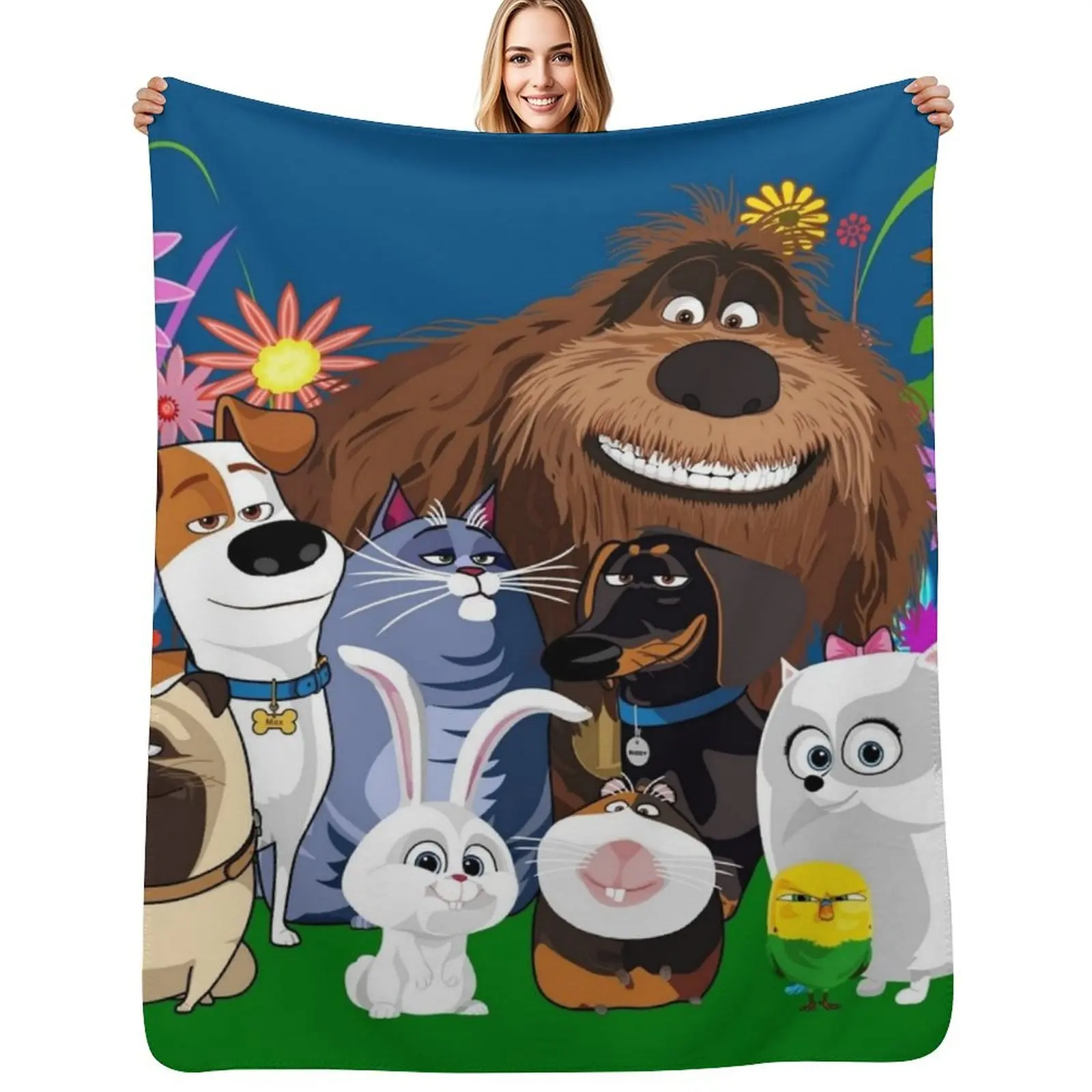 

SLOP Flowers Throw Blanket Long Lasting Soft Plush Blanket for Daily Use