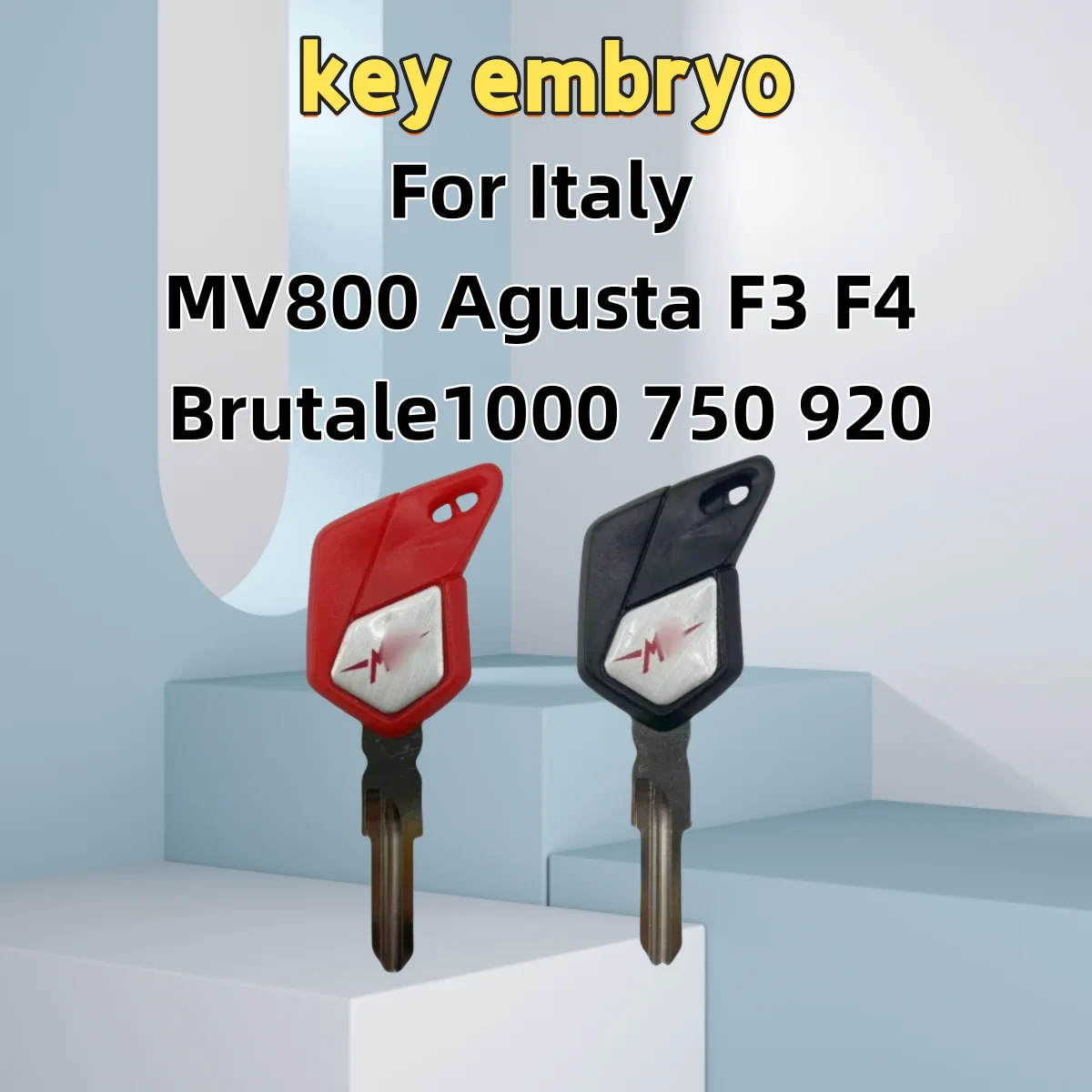 

30PC For Italy MV800 Agusta F3 F4 Brutale1000 750 920 Blank Key Motorcycle Replace Uncut Keys can be placed anti-theft chip