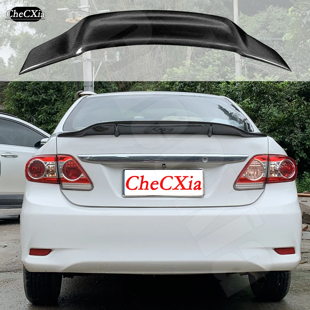 

For Toyota Corolla 2009 2010 2011 2012 2013 ABS Material Rear Wing Trunk Lip Tail Spoiler R Style Bright Black Rear Spoiler ﻿