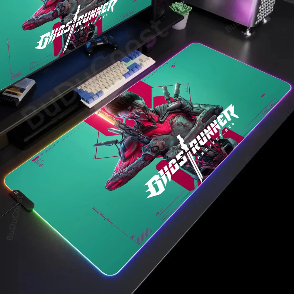 Ghostrunner game Table mat Best Sellers HD printing Table mat RGB Mouse Pad Desktop games XXL Large games accessories mouse pad