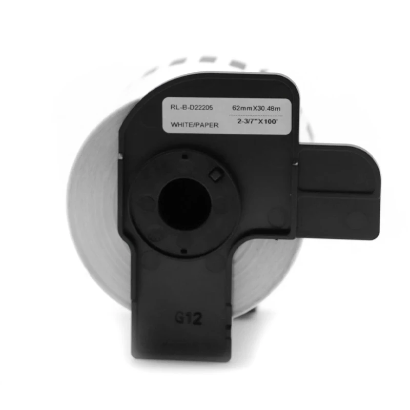 3/6 Rolls DK-22205 dk2205 Label Thermal Paper 62mm x 30.48m Continuous for Brother QL-500/500A/550/560/700/570VM/800N/600TD