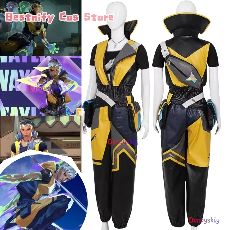 

CosplayNEW Game Valorant Waylay 코스프레 Costume Waylay Jumpsuit backpack necklace Outfits Adult Men women Halloween Carnival Party