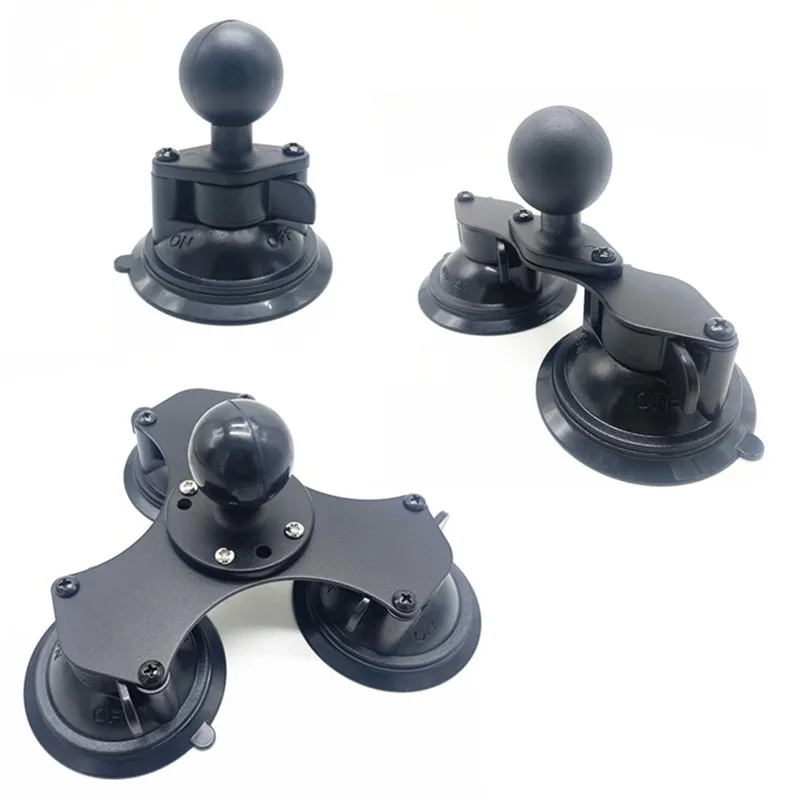 3つの吸盤,1.5インチ,車の窓の吸盤,Gopro電話,ガーミンのトリプルベース