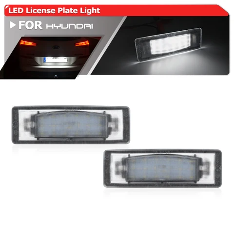 Для Hyundai Tucson 2019 2020 2021 SMD белый без ошибок светодиодный светильник номерного знака лампа 2 шт. OEM #   925012G000