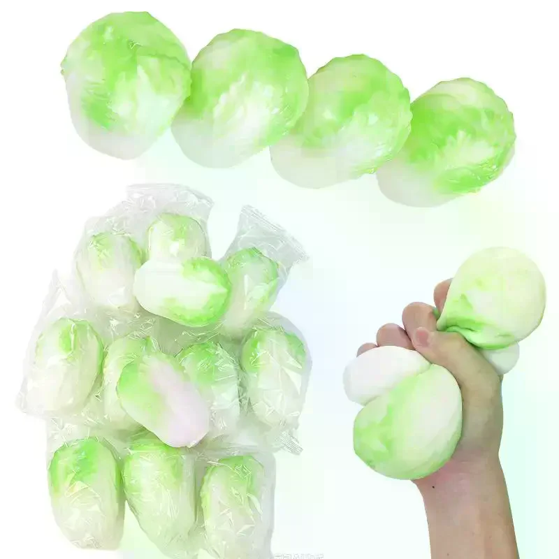 Vegetable Stress Relief Toy Slow Rebound Chinese Cabbage Carrot White Radish Fidget Squeeze Toy Simulation
