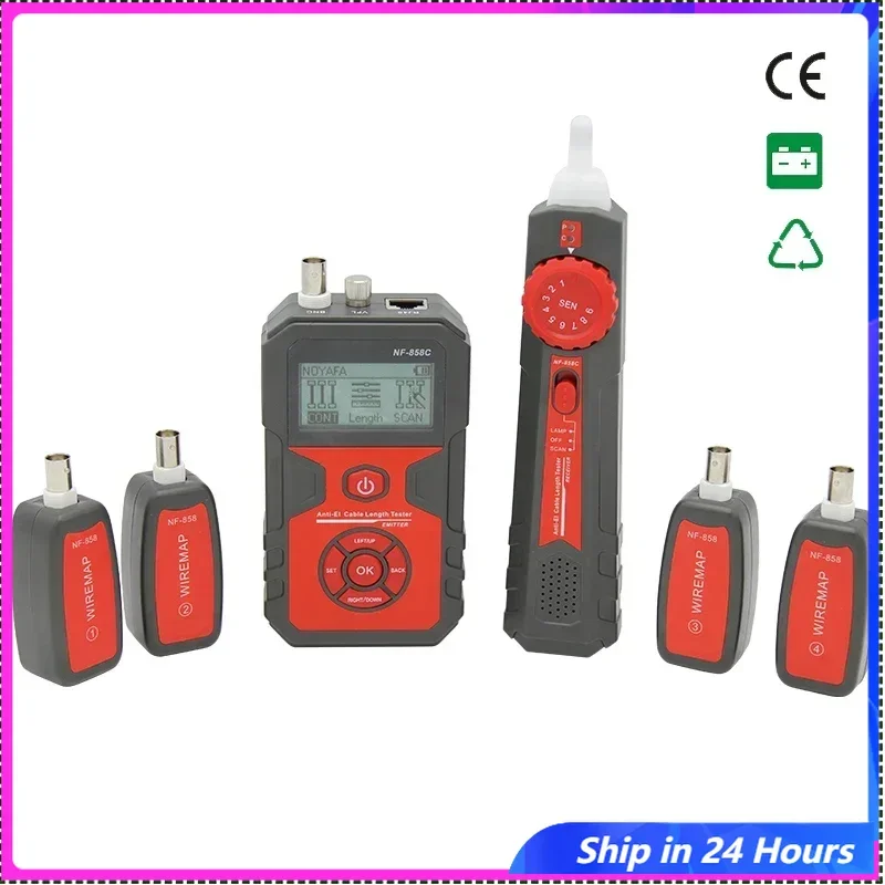

NOYAFA NF-858C ЖК-кабель трекер сетевой кабель тестер локальной сети RJ45 кабель с тональным генератором тестер питания ПК