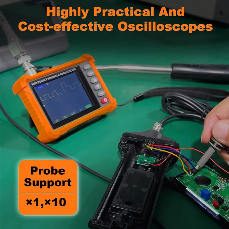 

Ручной цифровой осциллограф A99G BT-500K, экран 2,8 дюйма, дискретизация 2,5 MS/S в реальном времени и полоса пропускания 500 кГц