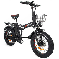 DrveTion AT20 Folding Electric Bike 20*4.0 inch Fat Tire 750W Motor 45km/h Max Speed 48V 10Ah/15Ah/20Ah Battery Disc Brake