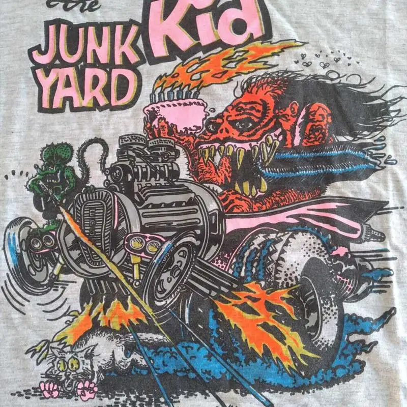VTG The Yunk Jid Yard Ed Roth RAT FINK T Shirt Sport Gray S 5XL UR792