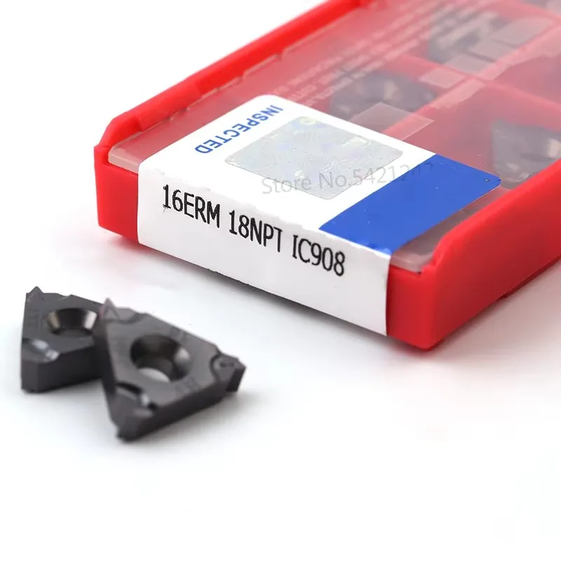

10pcs 16ERM 16IRM 8NPT 11.5NPT 14NPT 18NPT 27NPT IC908 Carbide Insert Original Blade CNC Lathe Thread Turning Metal Cutter Tools